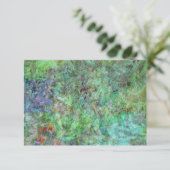 Ruhige grüne abstrakte Einladung, ruhiges Grün Einladung (Stehend Vorderseite)