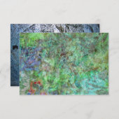 Ruhige grüne abstrakte Einladung, ruhiges Grün Einladung (Vorne/Hinten)