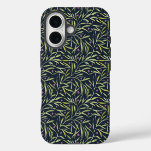 Ruhige grüne blättrige Reben mit rosa Blüten iPhone 16 Hülle
