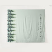 Ruhige grüne Immergrüne Bäume Wandteppich (Vorderseite (Horizontal))
