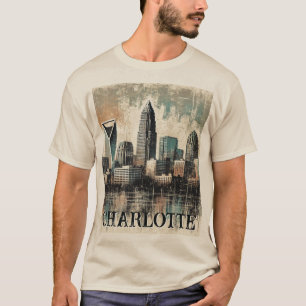 Ruhige Grunge Charlotte North Carolina T-Shirt