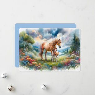 Ruhige Grüße Karte aus Holz und Foal Blank
