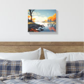 Ruhige Herbstlandschaft Leinwanddruck (Insitu (Schlafzimmer))