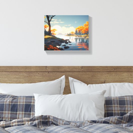 Ruhige Herbstlandschaft Leinwanddruck (Insitu (Schlafzimmer))