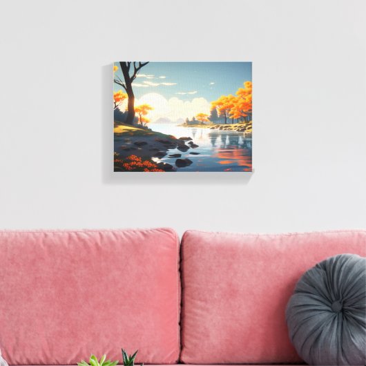 Ruhige Herbstlandschaft Leinwanddruck (Insitu (Wohnzimmer))