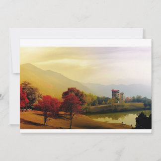 Ruhige Herbstlandschaft mit Serensee Einladung
