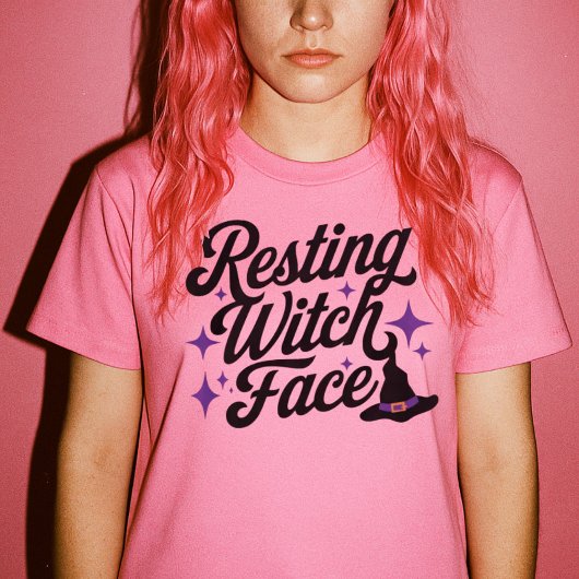 Ruhige Hexengesicht Funny Sarcastic Retro Typ T-Shirt