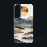 Ruhige Höhepunkte im Fall Dusk Phone Samsung Galaxy Hülle<br><div class="desc">Der sanfte Berg bildet sich im Glühen einer untergehenden Sonne und erweckt so die Stille der Dämmerung in der Natur.</div>