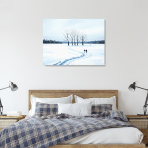 ruhige impressionistische Winterlandschaft Leinwan Leinwanddruck