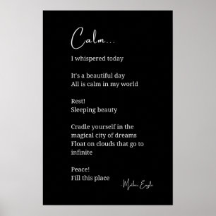 Ruhige Inspirierende Gedicht-Wandkunst Poster