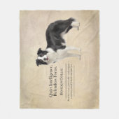 Ruhige Intelligenz Border Collie Fleecedecke (Vorderseite)