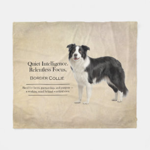 Ruhige Intelligenz Border Collie Fleecedecke