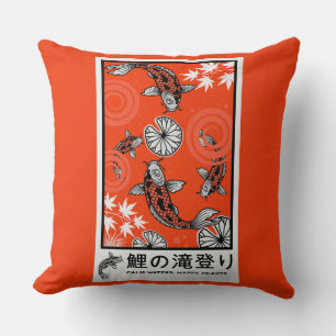 Ruhige japanische Karpfenkunst Kissen