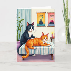 Ruhige Katzen-Geburtstagskarte Karte