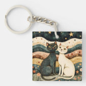 Ruhige Katzen Schlüsselanhänger (Vorderseite)
