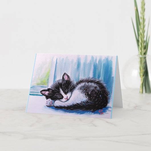 Ruhige Kitten Grußkarten Karte (Vorderseite)