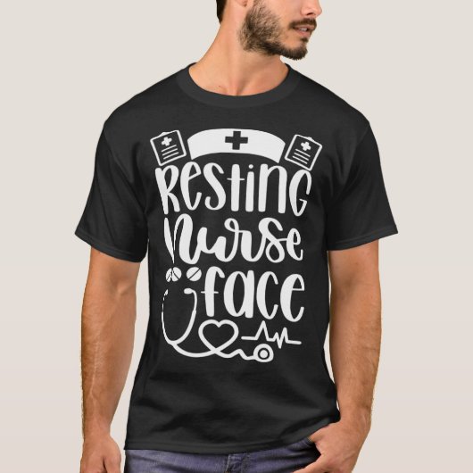 Ruhige Krankenschwester Gesicht Inspiration Kranke T-Shirt (Vorderseite)