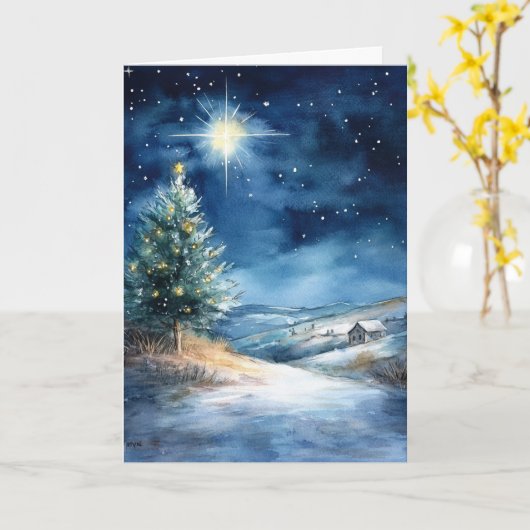 Ruhige Krippe Karte (Gelbe Blume)