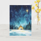 Ruhige Krippe Karte (Gelbe Blume)