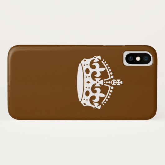 Ruhige Krone auf brauner Dekoration behalten Case-Mate iPhone Hülle (Rückseite (Horizontal))
