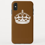 Ruhige Krone auf brauner Dekoration behalten iPhone XS Max Hülle<br><div class="desc">Behalt eine ruhige Krone auf Schokoladenbraun. Sie können dies mit Ihrem Text anpassen. Verwenden Sie den Link "Diesen Designer Gefragt",  um uns mit Ihren speziellen Designanfragen oder für Hilfe bei Ihren Anpassungsbedürfnissen zu kontaktieren.</div>