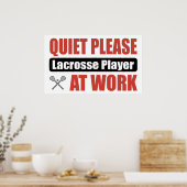 Ruhige Lacrosse Player am Arbeitsplatz Poster (Küche)