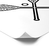 Ruhige Lacrosse Player am Arbeitsplatz Poster (Ecke)