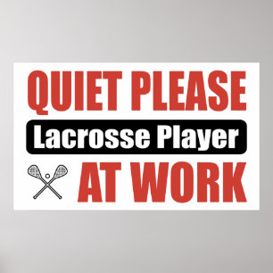 Ruhige Lacrosse Player am Arbeitsplatz Poster