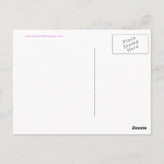 Ruhige Lage behalten und auf rosa Postkarte einkau (Rückseite)