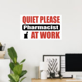 Ruhige Lage bitte Apotheker am Arbeitsplatz Poster (Heimbüro)