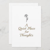 Ruhige Lage - Minimalistische Kunstkarte Einladung (Vorne/Hinten)