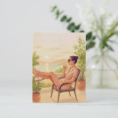 Ruhige Lage und Entspannung Wasserfarben Postkarte (Stehend Vorderseite)