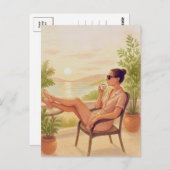 Ruhige Lage und Entspannung Wasserfarben Postkarte (Vorne/Hinten)