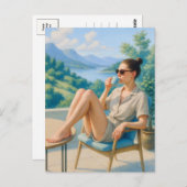 Ruhige Lage und Entspannung Wasserfarben Postkarte (Vorne/Hinten)