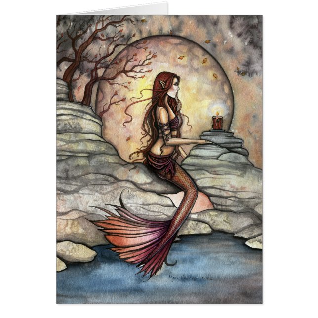 Ruhige Lagoon Mermaid Art Card (Vorne)