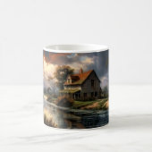 Ruhige Landschaft Reflektionen Kaffeetasse (Mittel)