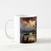 Ruhige Landschaft Reflektionen Kaffeetasse (Links)