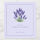 Ruhige Lavendel Blumen Minimalist Weinetikett (Einzelnes Label)