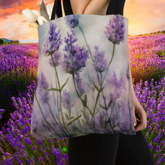 Ruhige Lavendel Fields Tote Bag Tasche