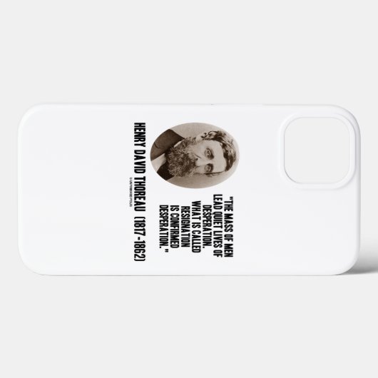 Ruhige Lebensbedingungen für Thoreau Desperation R Case-Mate iPhone Hülle (Rückseite (Horizontal))