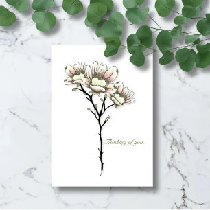 Ruhige Magnolie – Botanische Ermutigungskarte Karte