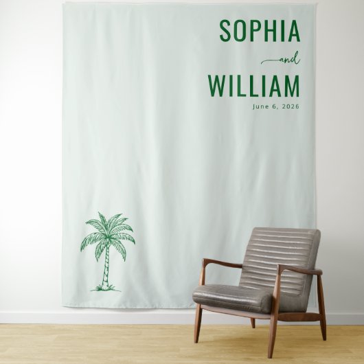 Ruhige Minze Palme Baum Wandteppich (Beispiel)
