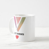 Ruhige Momente, farbenfrohe Tasse des Souls (Vorderseite Links)