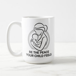 Ruhige Mutter-und-Baby-Minimalist-Mantra Kaffeetasse