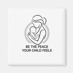 Ruhige Mutter-und-Baby-Minimalist-Mantra Magnet