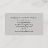 Ruhige, naturgetreue Abstrakte Visitenkarte (Rückseite)