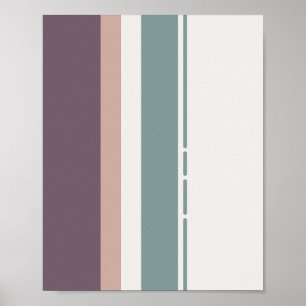 Ruhige neutrale Streifen – Minimale Wandkompositio Poster