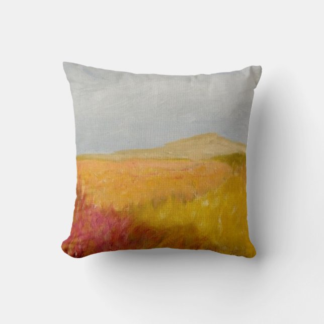 Ruhige originale Leinwand Malerei Kissen (Vorderseite)