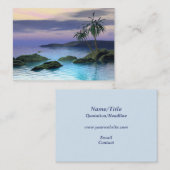 Ruhige Palmen-Insel-Szene Visitenkarte (Vorne/Hinten)