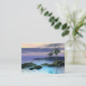 Ruhige Palmen-Insel-Szene Visitenkarte (Stehend Vorderseite)